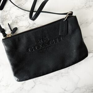 Coach Classic Black Leather Crossbody Bag